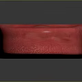 Vibrant Red Popsicle with Smooth Surface Wooden Stick and Fruit Flavored Summer Treat
