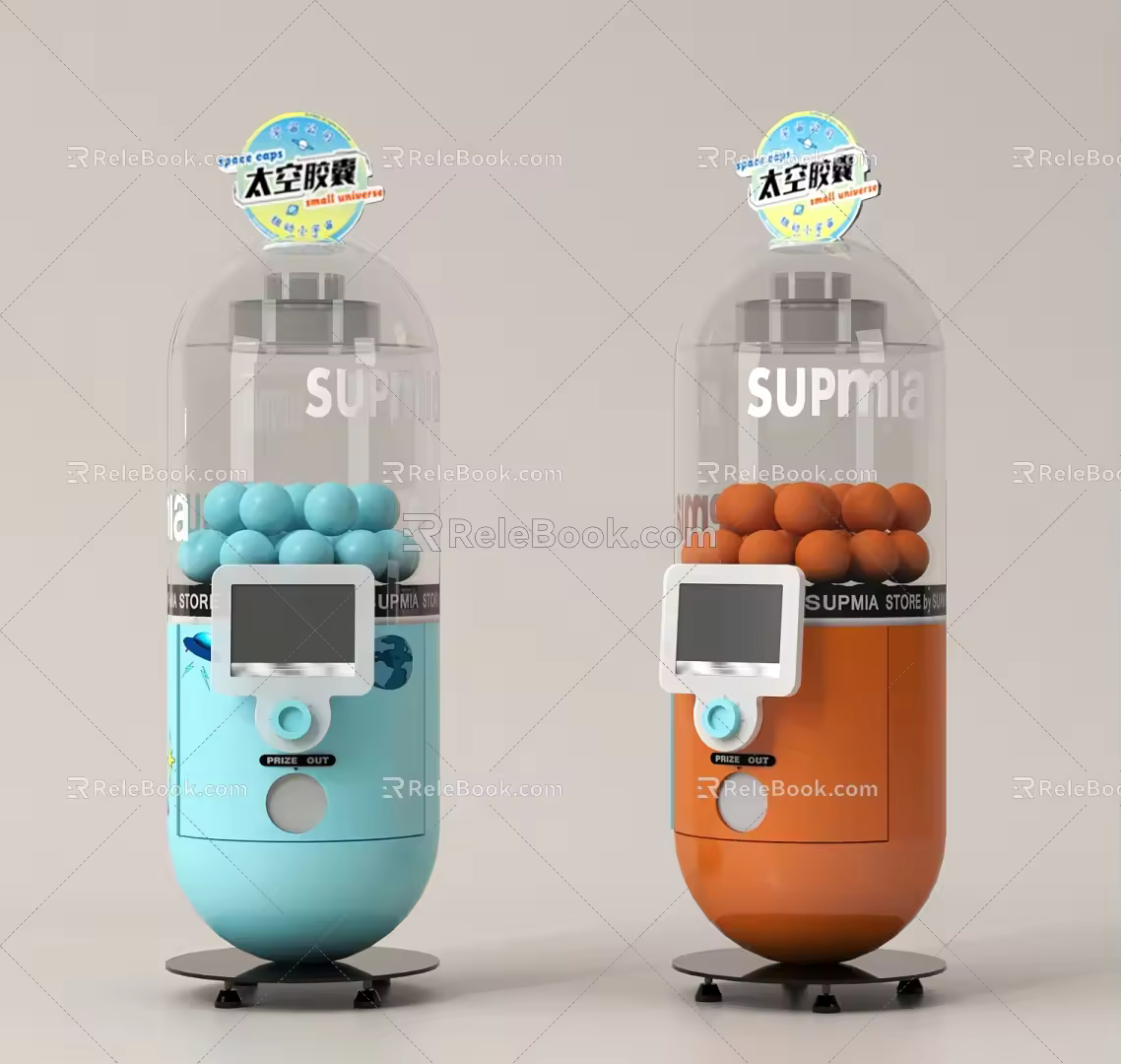 Game machine catch doll machine video game machine 3d model