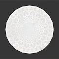 Floral Pattern Mosaic Topped Round Table With Carved Wooden Legs