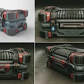 Modern Science Fiction Toolbox Capacitance Space Game Box Science Fiction Treasure Box Science Fiction Box Mechanical Box Weapon Toy 3d model