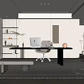 Modern study 3d model