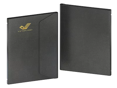 Black Notebook with Golden Logo and Vietnam Post Text on Stylish Cover Design 3d model
