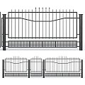 Modern Iron Fence Combination Modern Fence Guardrail Iron Metal Fence Iron Fence Gate 3d model