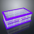 Purple and White Plastic Basket for Small Animals Pet Storage Container