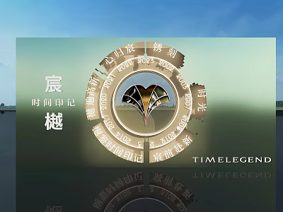 Chen Yue Time Legend Photo Check In Spot With Circular Design And Time Imprint Elements 3d model