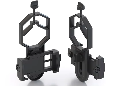 Black Adjustable Household Brackets With Sturdy Plastic Frame And Rolling Base For Home Use 3d model