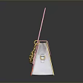 Stylish Pink Handbag With Red Bottom Gold Chain And Pink Handle Design