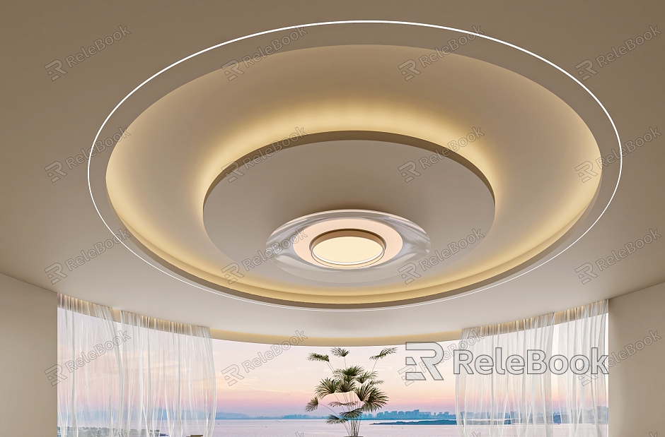 Ceiling Circular Ceiling Hall Ceiling Restaurant Room Ceiling Special-shaped Ceiling model