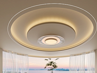 Ceiling Circular Ceiling Hall Ceiling Restaurant Room Ceiling Special-shaped Ceiling 3d model