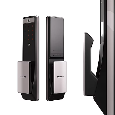 Samsung Smart Door Handle with Digital Keypad Modern Electronic Lock Design 3d model