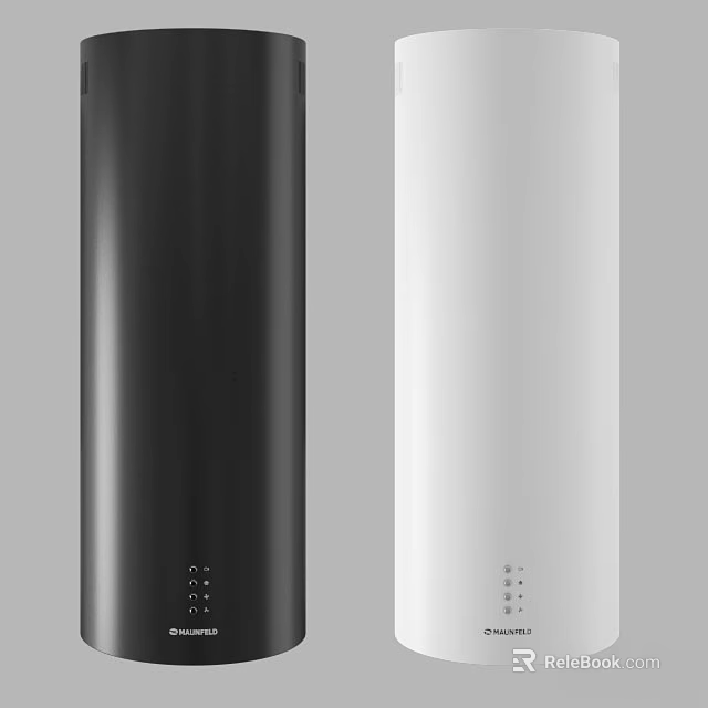 Modern Black And White Cylindrical Kitchen Storage Containers With Sleek Design 3d model