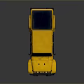 Yellow Military Pickup Truck Off Road Exterior Design With Durable Wheels