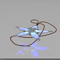 Stylish Unique Blue Star Shaped Clothing Accessory Pendant With Brown Cord