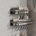 Bathroom Accessories Wall Mounted Shelves With Toiletries Storage Racks And Hooks