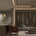 Modern AV Room Multi-functional Entertainment Room Sofa Coffee Table Combination 3d model