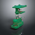 Green Industrial Drill Press With Stable Base And Adjustable Worktable