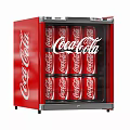 Red Coca Cola Refrigerated Display Cooler With Glass Door And Cans