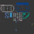 Various Sports Field Layouts Including Football Courts Basketball Courts Tennis Courts And Running Tracks