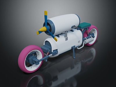 Modern Motorcycle Jet Motorcycle Science Fiction Motorcycle Concept Motorcycle Flying Car 3d model