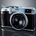 Vintage Retro Design Electronic Camera With Classic Lens And Metal Body