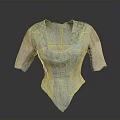 Light Blue Women Blouse With Short Sleeves Square Neckline And Lace Details