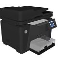 HP Black Multifunction Office Appliance Printer With Display Screen And Scanner 3d model