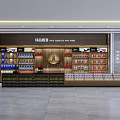 Modern Grocery Supermarket Interior With Organized Shelves Beverages Snacks And Diverse Products