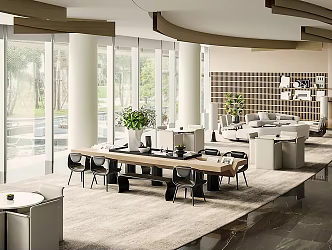 Modern Sales Office Sales Office Interior 3d model