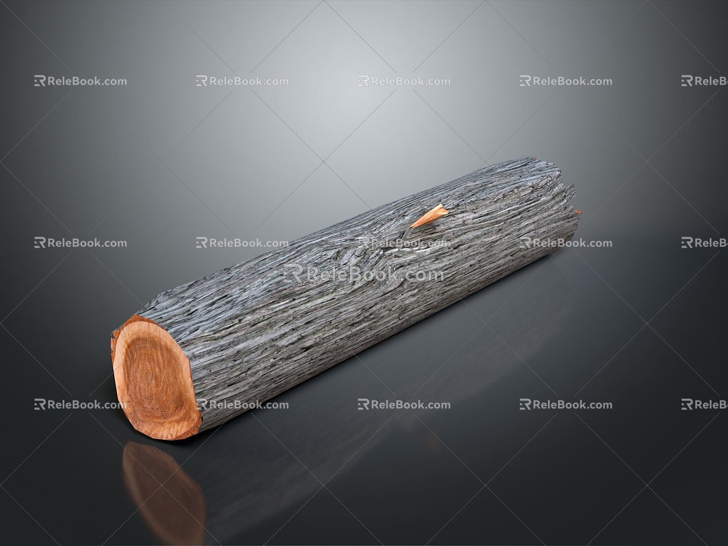 Round Wood Stakes Wood Section Wood Wood Wood Wood Stick Wood Block Bark Sump Dead Wood 3d model