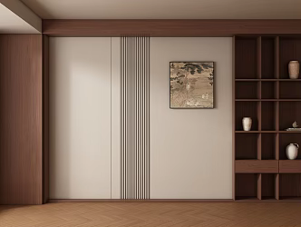 Living room study background wall 3d model