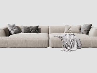 modern double sofa 3d model