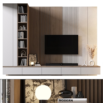 TV background wall 3d model