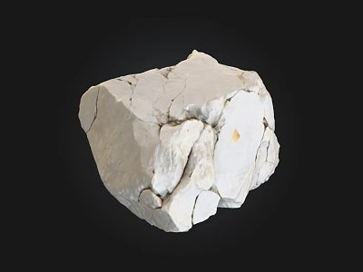White Cracked Stone And Wood With Natural Rough Surface Texture Design 3d model
