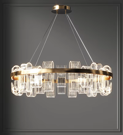 Light Luxury Chandelier Glass Chandelier 3d model Light Luxury Chandelier Glass Chandelier 3d model