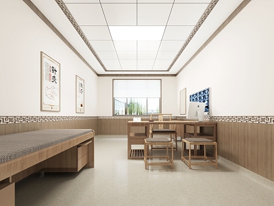 New Chinese Clinic Hospital Clinic 3d model