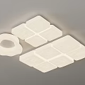 Modern White Square Panel Ceiling Light with Minimalist Design for Home Interior Decoration 3d model
