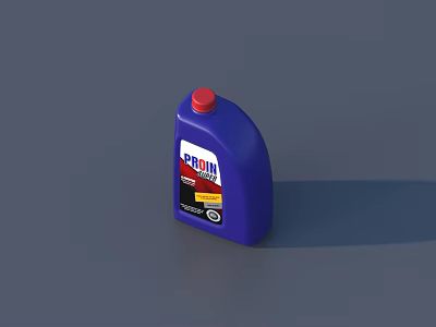 APRON Brand Dishwashing Liquid In Blue Plastic Bottle With Red Cap And Label 3d model