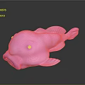 Cute Pink Fish Shaped Soft Household Bath Toy for Kids Daily Use