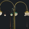 Retro Street Light Steampunk Street Light 3d model