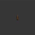 Classic Shotgun With Wooden Stock Metal Barrel And Red Bullet On Dark Surface