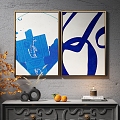 Modern Simple Light Luxury Hanging Painting Decorative Painting Abstract Painting Art Painting 3d model