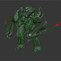 Industrial LOFT Robot Mech Warrior Machine Battlearm Mechanical Battlearm Machine Warrior 3d model