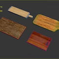 Various Wooden Cutting Boards With Different Wood Types For Kitchen Use
