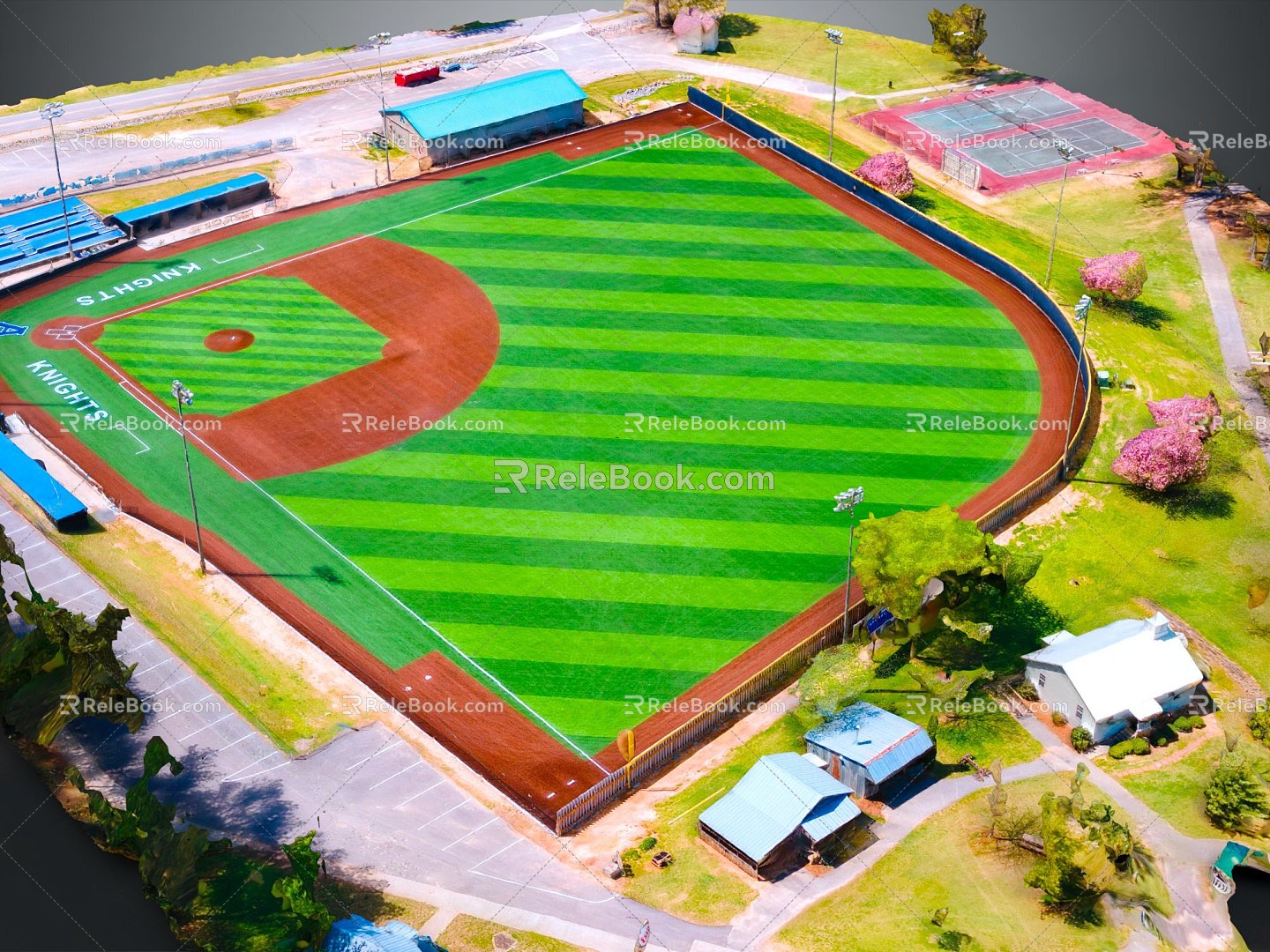 Arabian Knights Baseball Field Modern Baseball Field 3d model