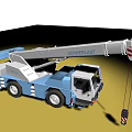 Blue Schwerlast Crane Truck With Extended Crane Arm And Lifting Mechanism For Construction Use