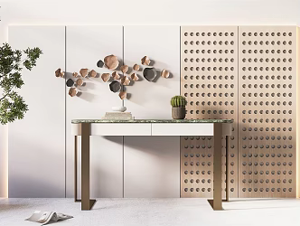 Modern end view table end view bar case 3d model