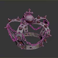 Home Decor Metal Crown Decoration With Chain Bolt And Cross Design