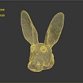 White Donkey Head Sculpture With Large Ears And Detailed Design Features