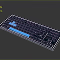 Modern Computer Keyboard With RGB Backlit Illuminated Keys And Sleek Design 3d model