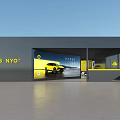 Lotus NIO Modern Showroom Building With Glass Facade And Hyper Track